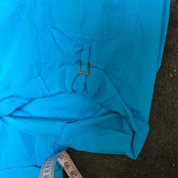 P womens Venezia solid blue cotton capris 28 - Picture 2 of 5